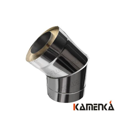 Отвод сэндвич EcoFlue оцинковка 1мм диаметр 300х200 угол 135